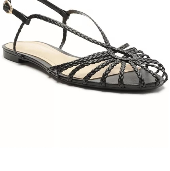 AREZZO PAOLA FLAT SANDALS COLOR BLACK SIZE 7B NEW WITH BOX. MADE IN BRAZIL. - Picture 7 of 10